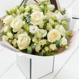 Beautifully Simple Luxury White Flower Bouquet